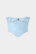 Corsetto in Pelle Azzurro