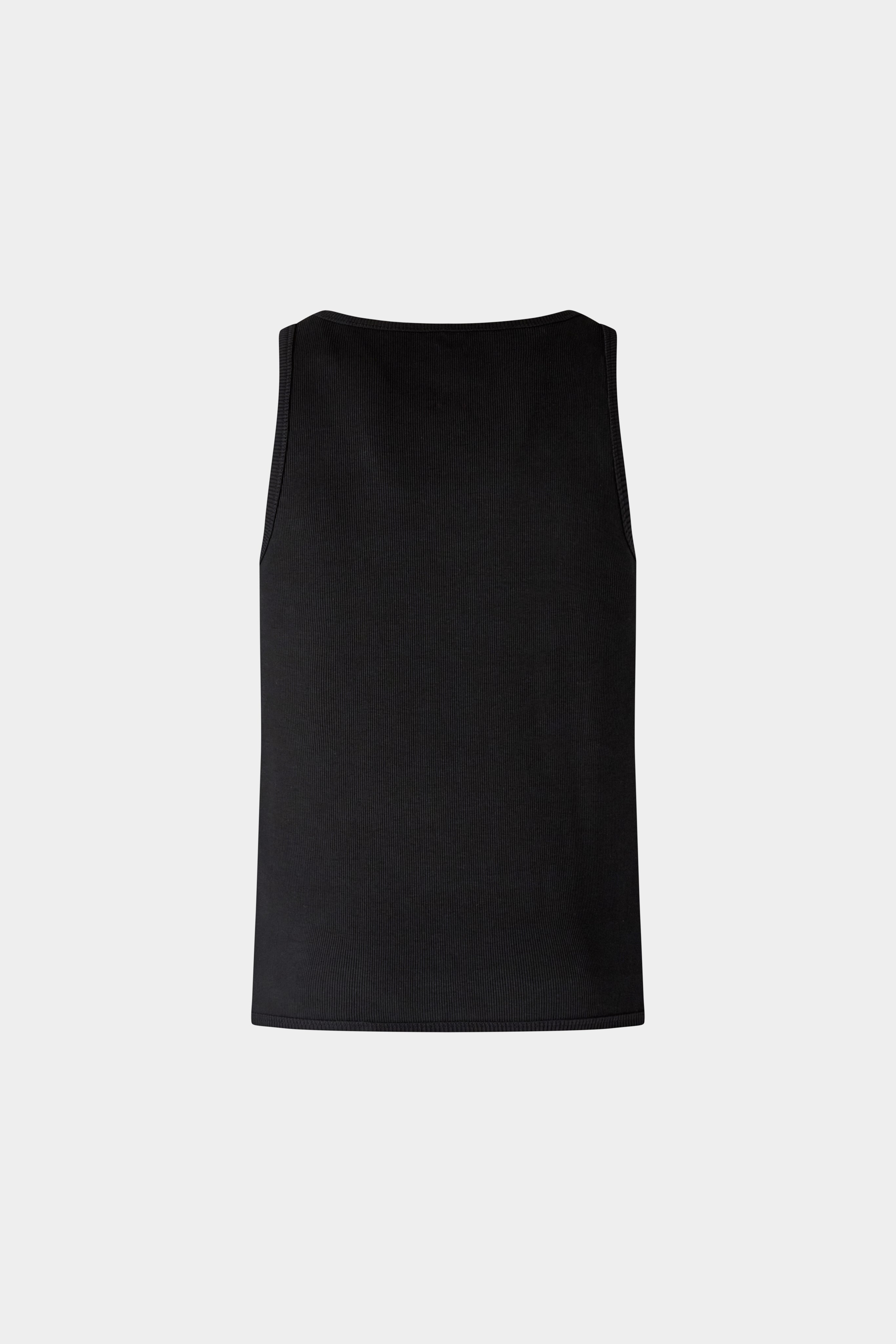 JANIRA Canottiera Uomo In Nero, Taglia Medium – Morbida Con Pannello In Pizzo E Bordo Smerlato, 98% Poliammide, 2% Elastan