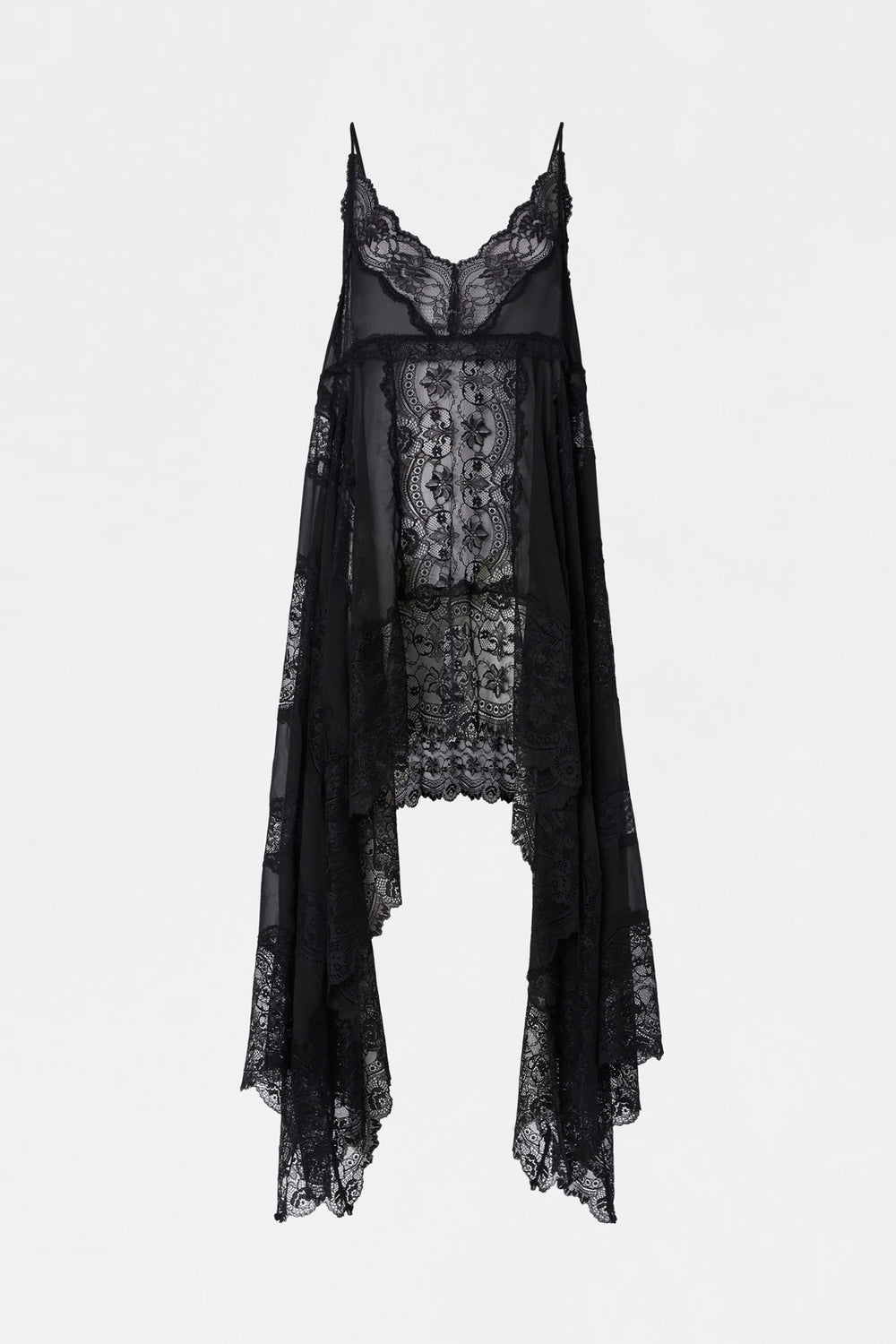 Camisole a Strati in Pizzo Nero