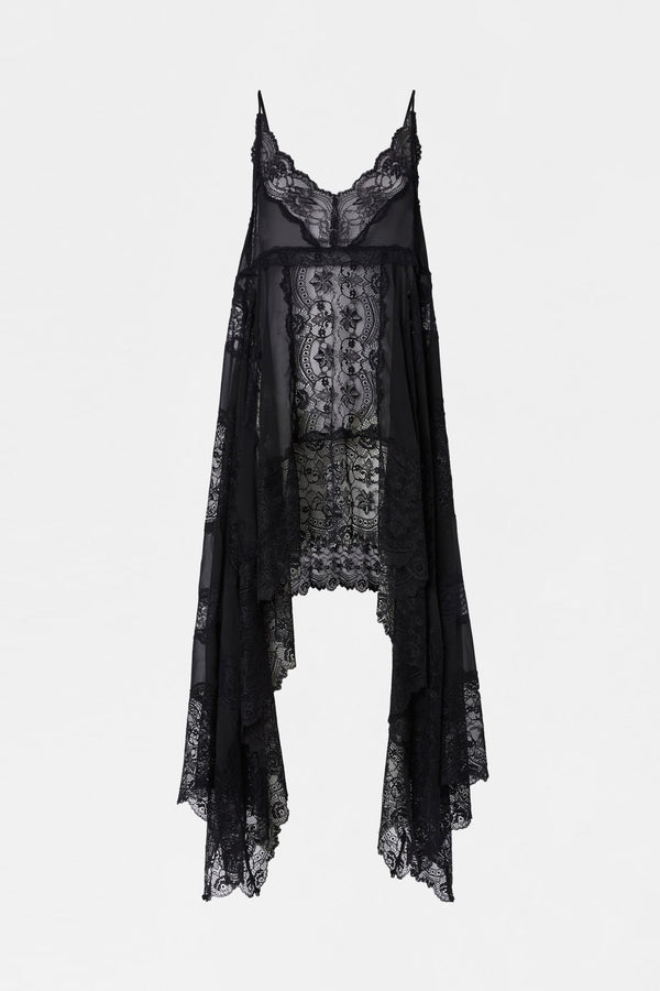 Camisole a Strati in Pizzo Nero