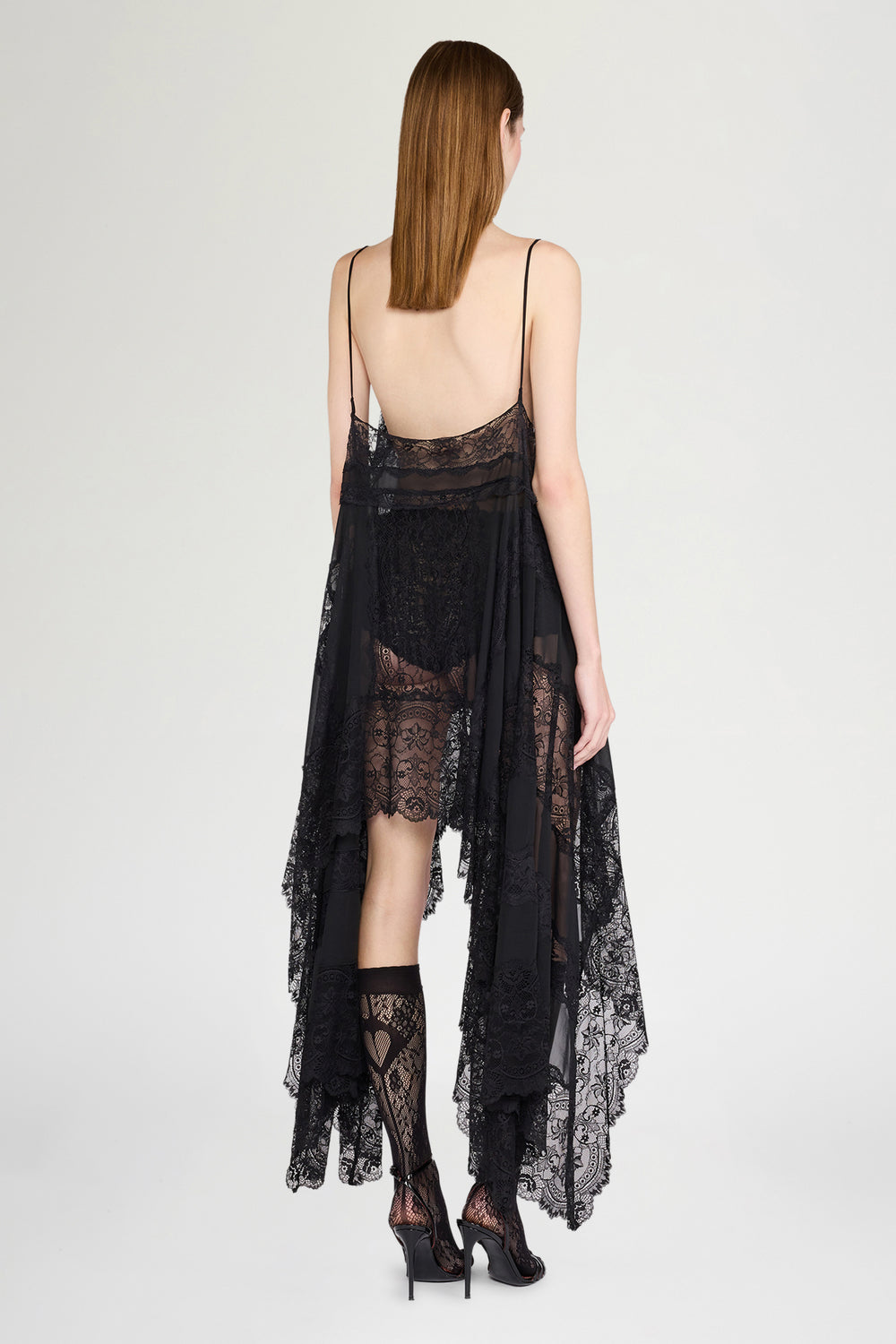 Camisole a Strati in Pizzo Nero