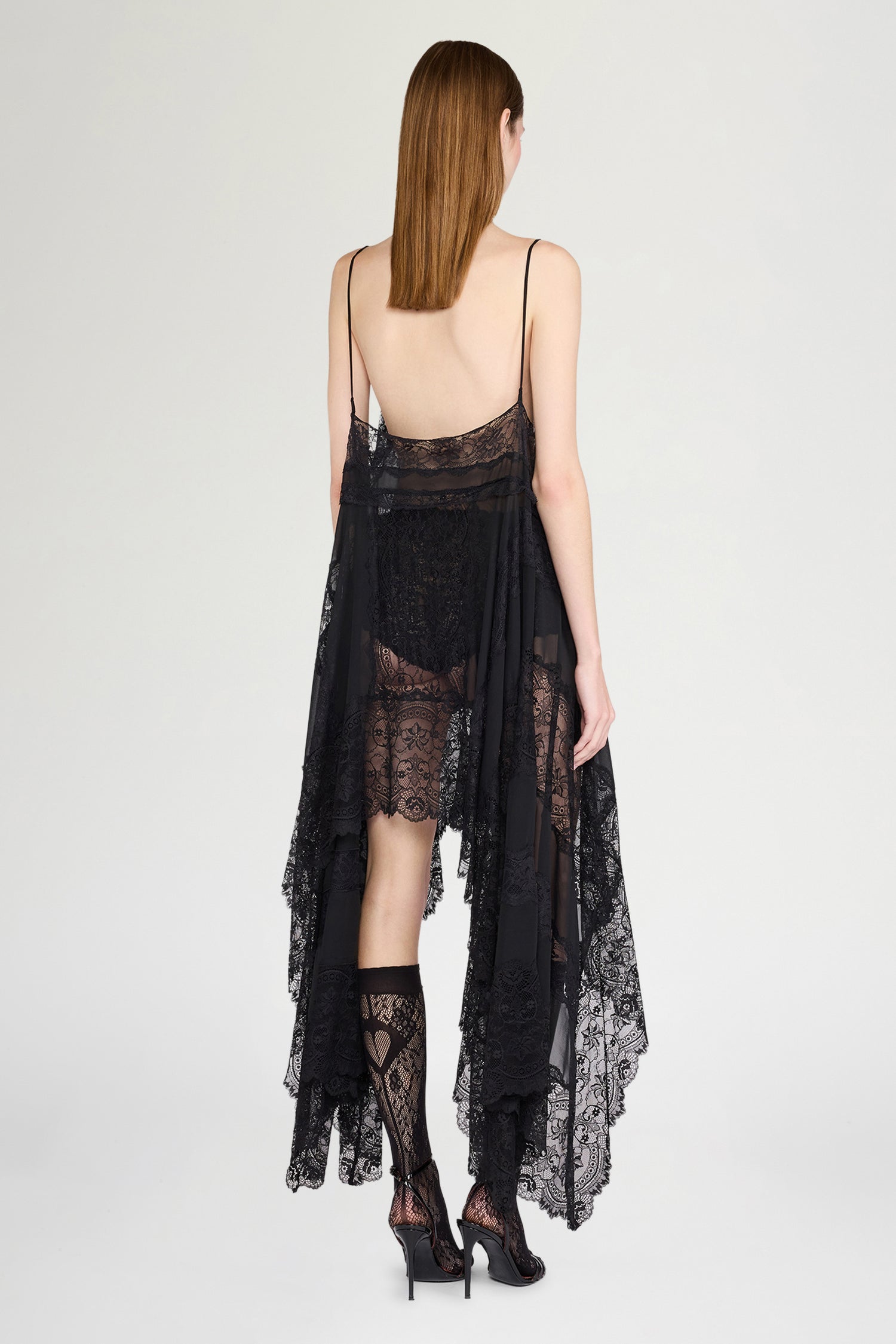 Camisole a Strati in Pizzo Nero