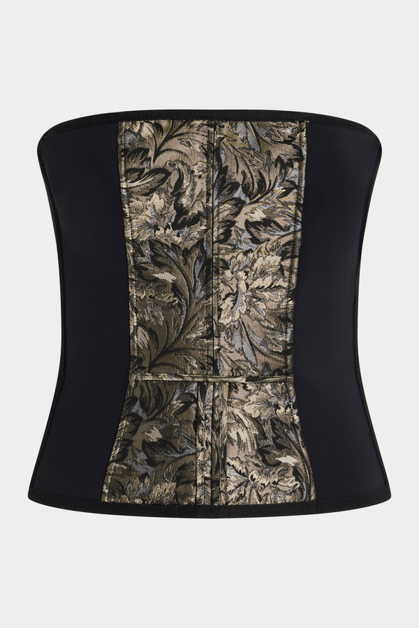 Black Gold Brocade Bustier