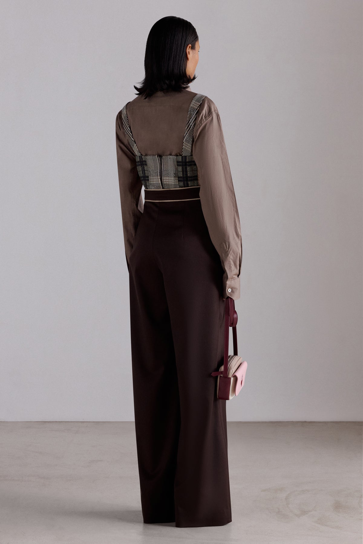 Bustier Strutturato in Tweed con Paillettes