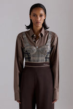 Bustier Strutturato in Tweed con Paillettes