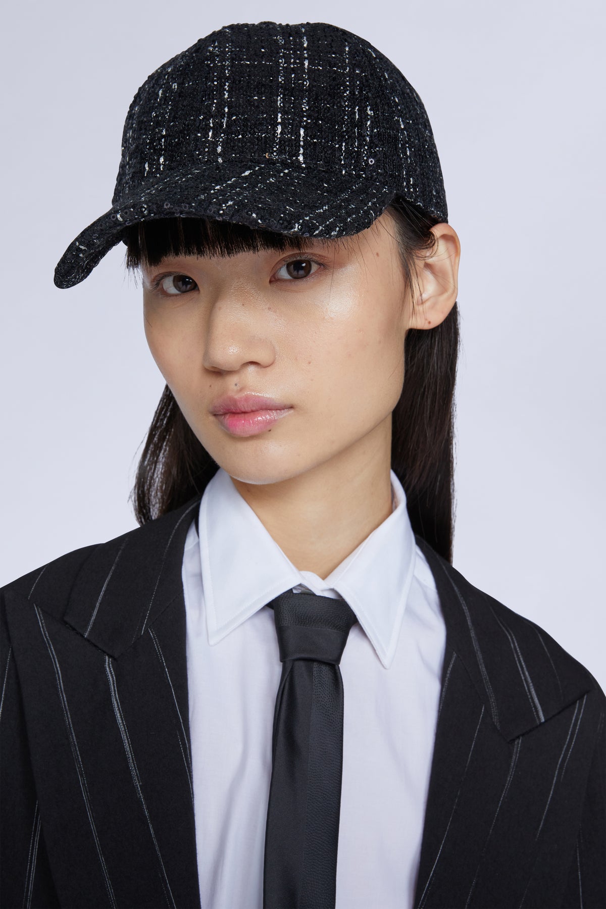 Cappello in Tweed Nero