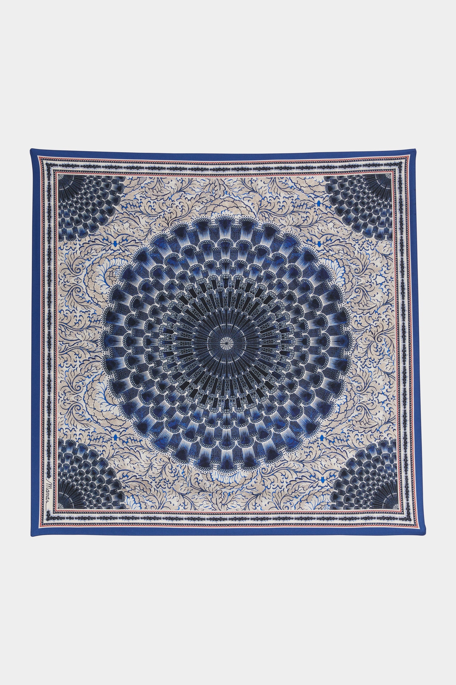 Foulard di Seta con Stampa Mandala