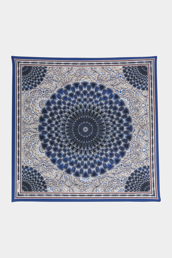 Foulard di Seta con Stampa Mandala