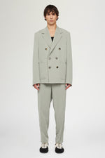 Sage Green Double-Breasted Jacket