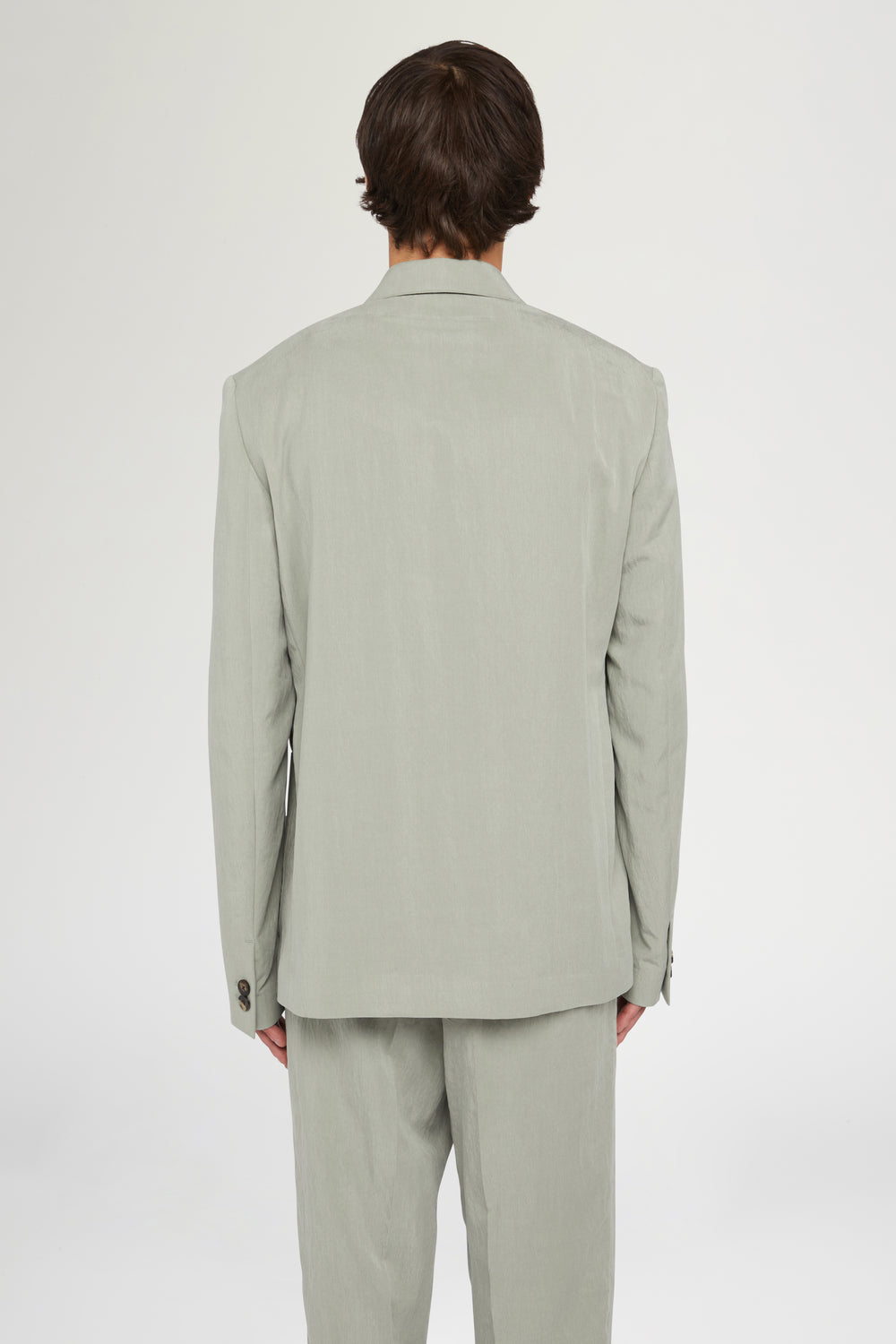 Sage Green Double-Breasted Jacket