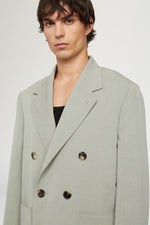 Sage Green Double-Breasted Jacket
