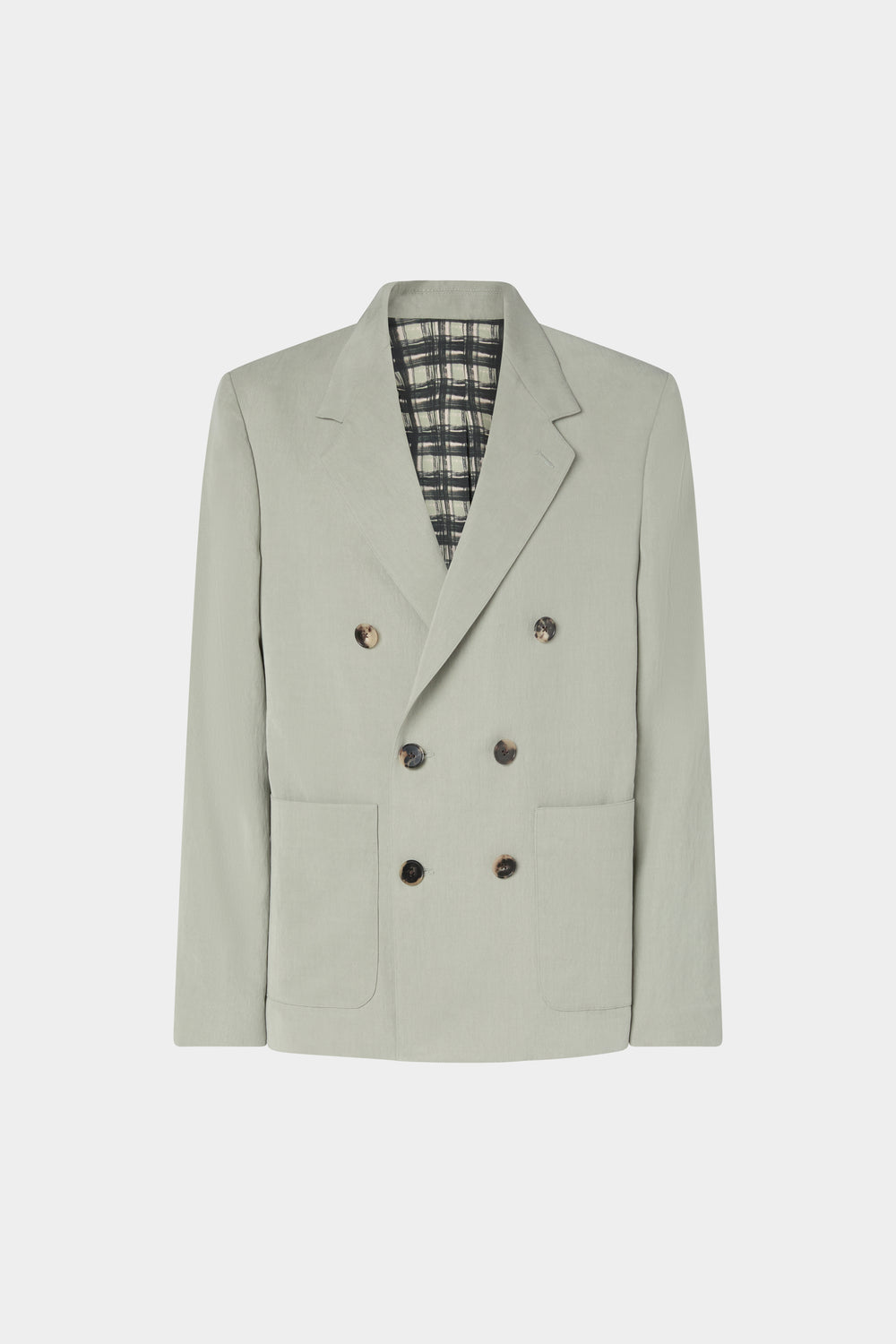 Sage Green Double-Breasted Jacket