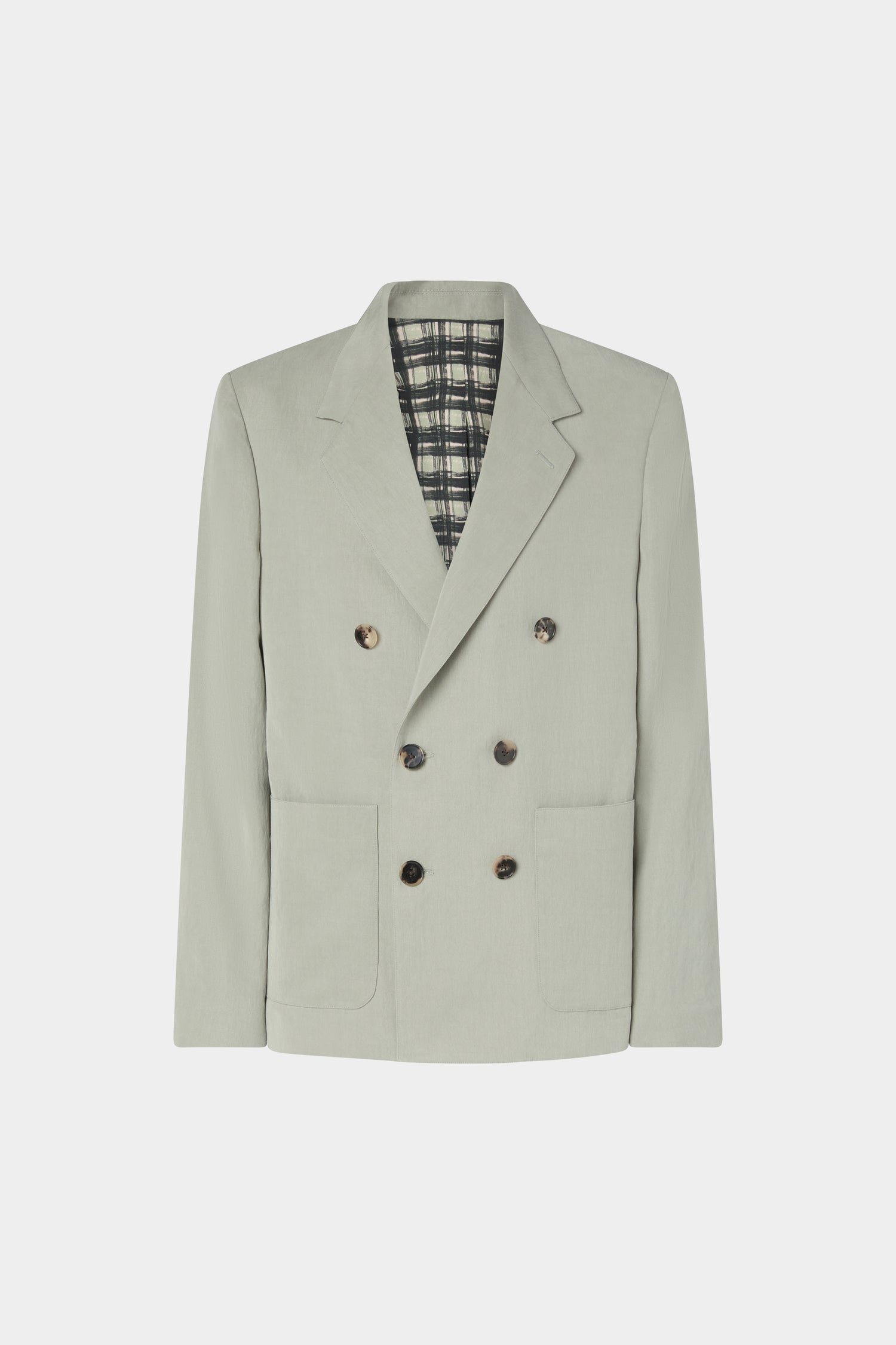 Sage Green Double-Breasted Jacket