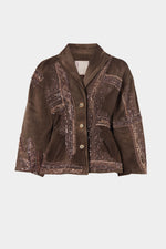 Giacca in Denim Marrone