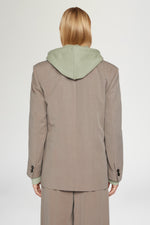 Taupe Single-Breasted Blazer