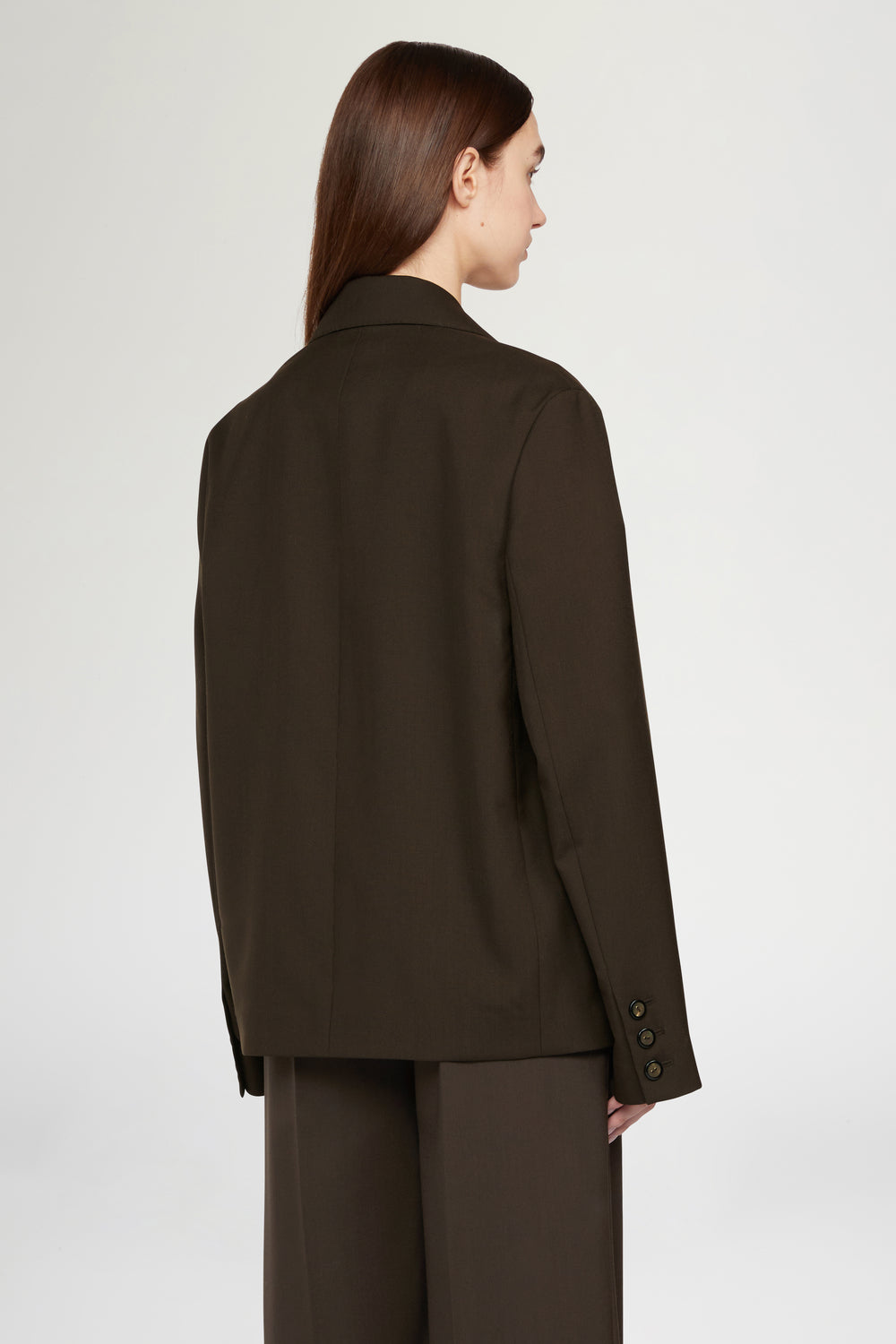 Brown Double-Breasted Blazer