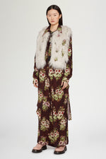 Sleeveless Vest with Fur