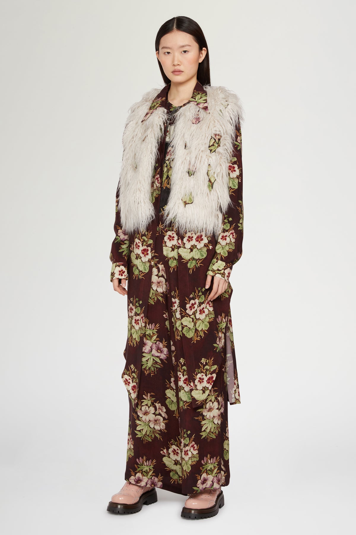 Sleeveless Vest with Fur