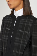 Blazer Strutturato Nero a Quadri