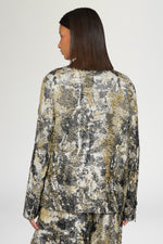 Brocade Blazer with Beads