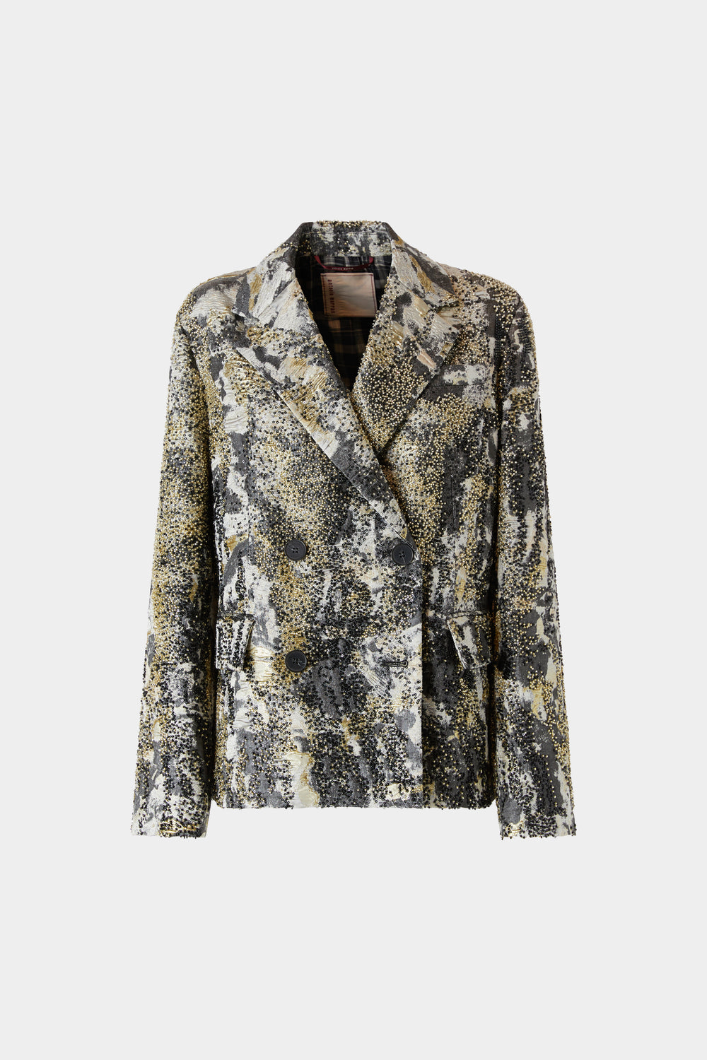 Brocade Blazer with Beads