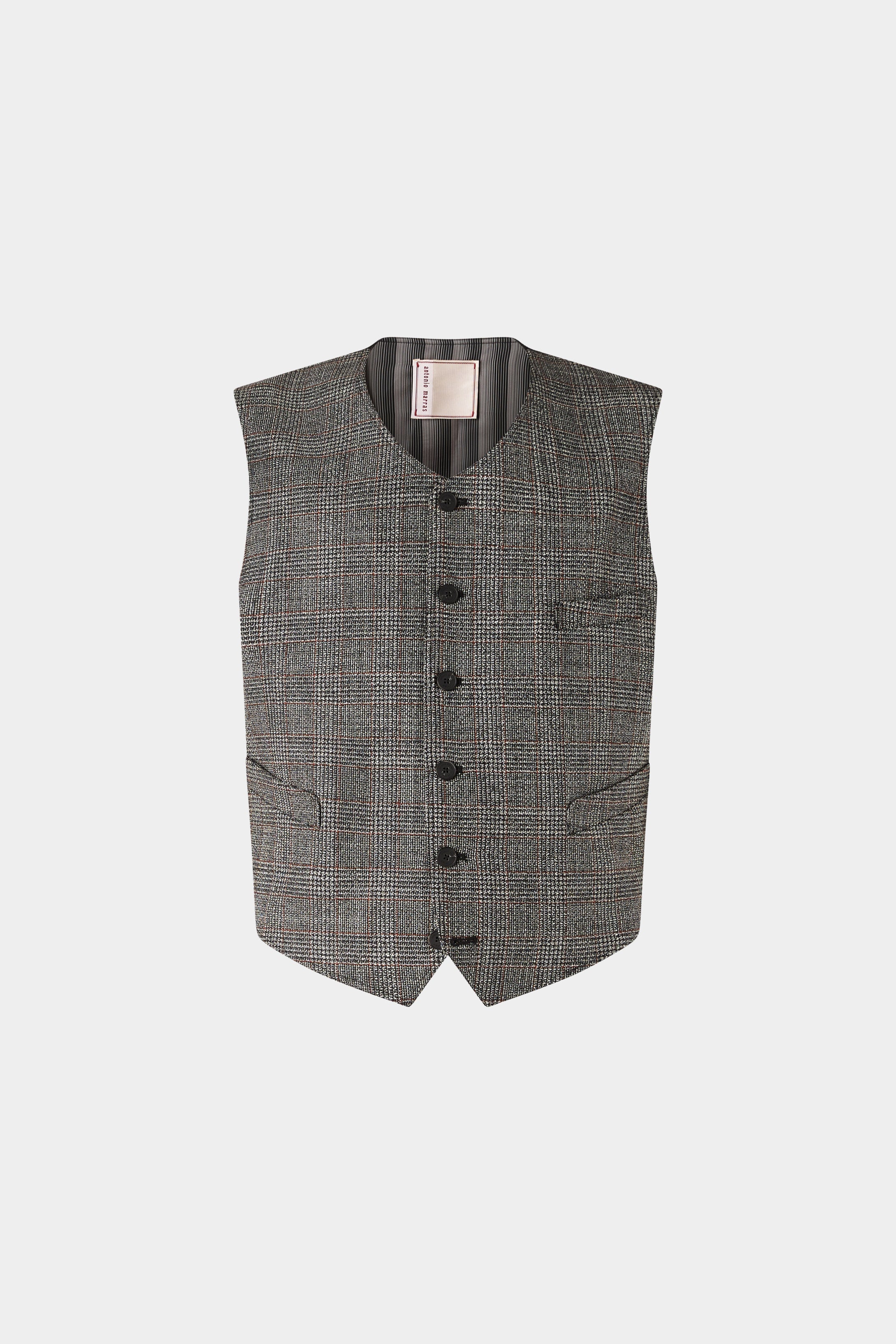 Grey Tailored Wool Vest