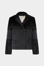 Boxy Jacket In Duchesse And Fur