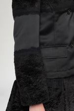 Boxy Jacket In Duchesse And Fur