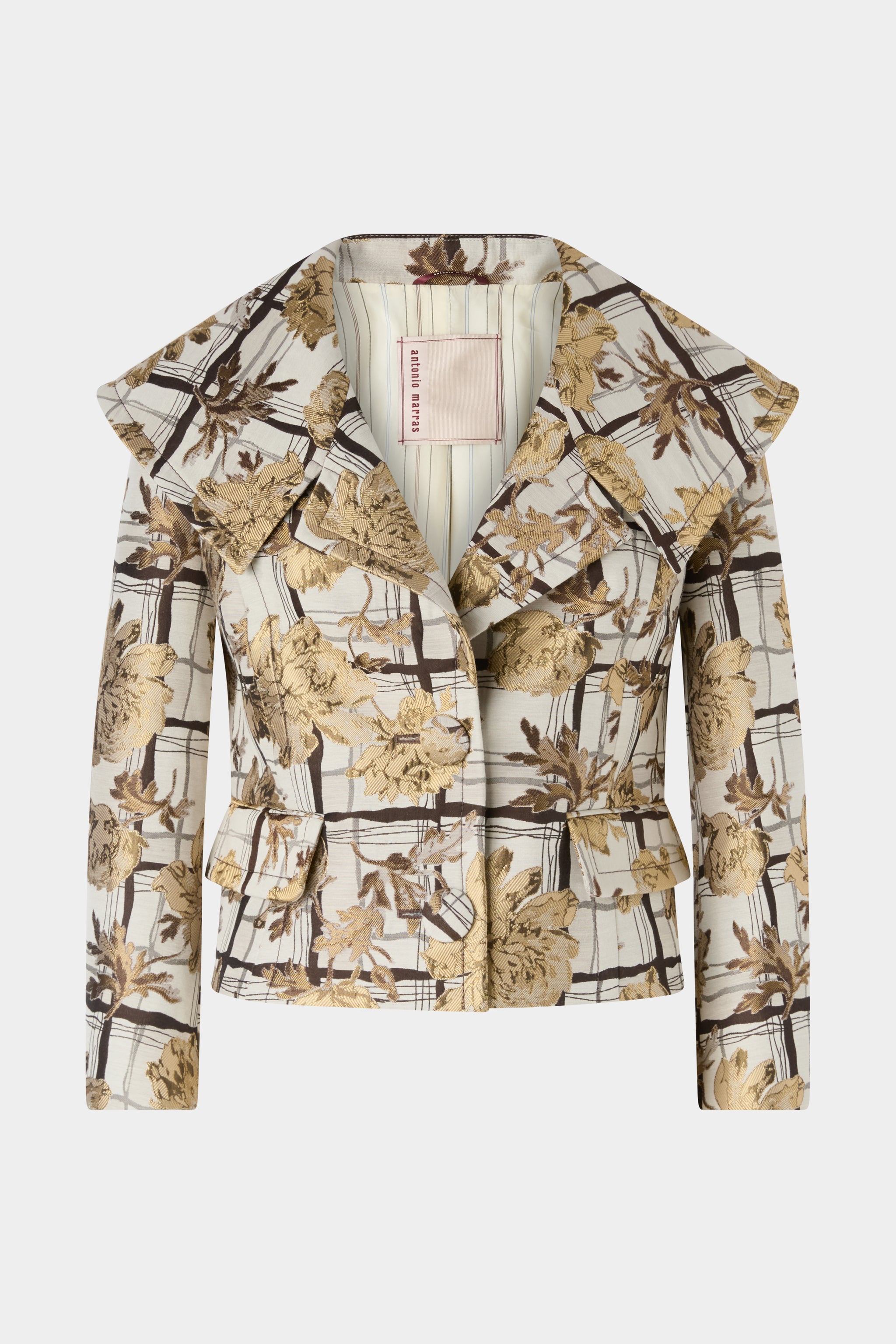 Women's Elegant Jacket with Floral Brocade Antonio Marras