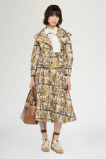 Giacca Broccato Floreale Maxi Rever