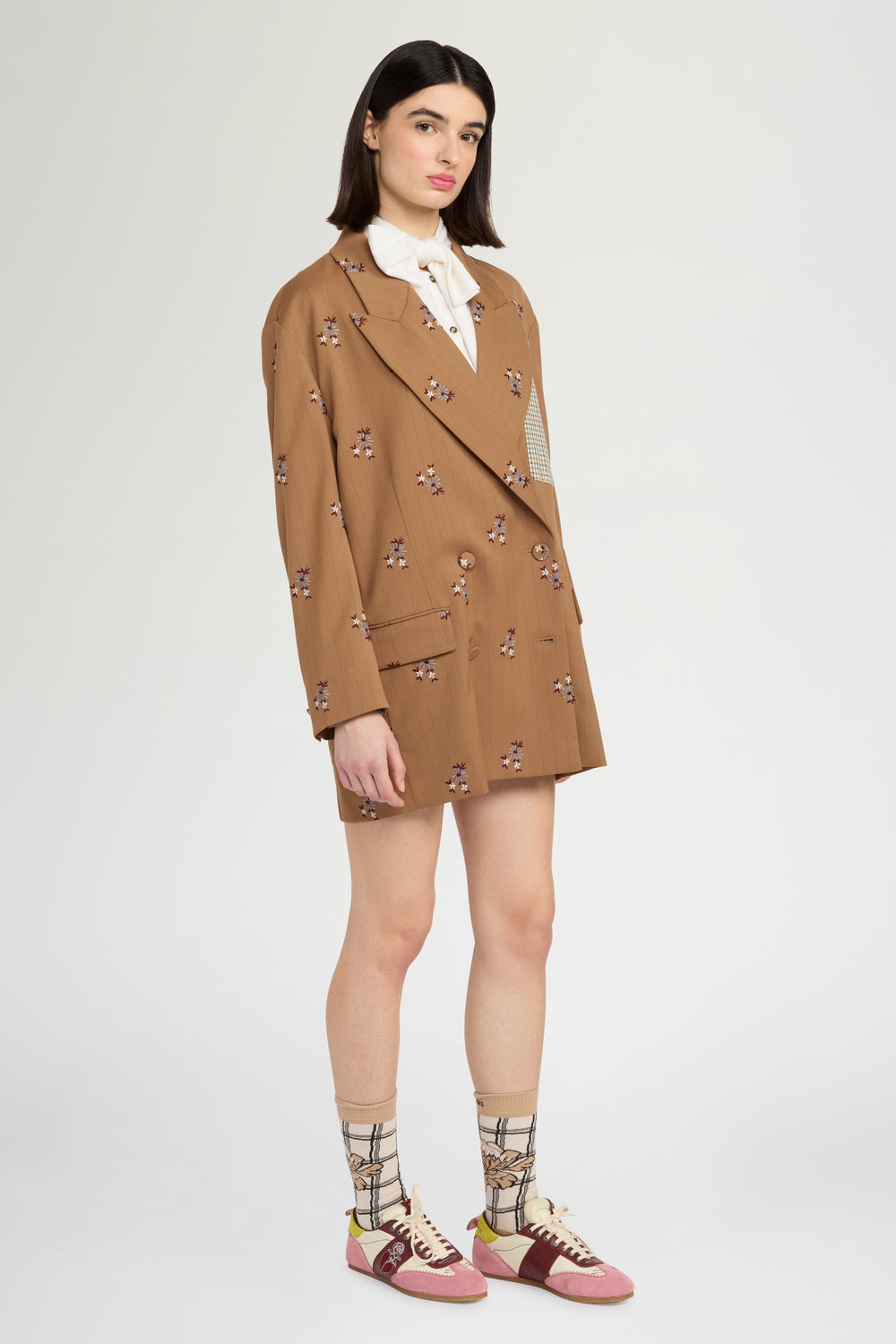 Oversized Tailored Blazer with Embroidery