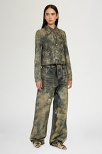 Embellished Slim-Fit Denim Jacket