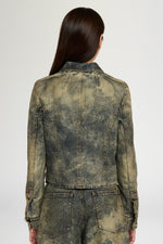 Embellished Slim-Fit Denim Jacket