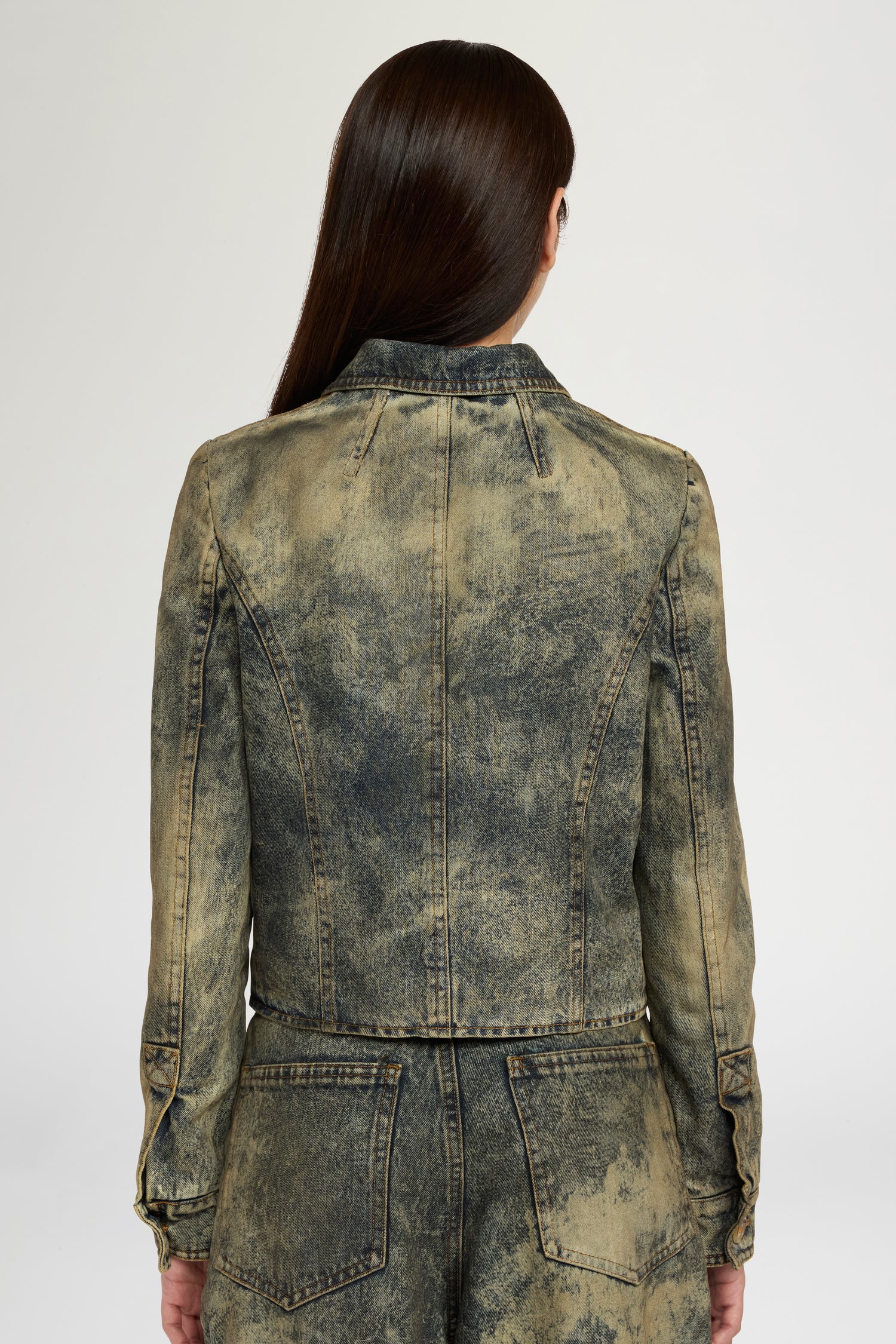 Embellished Slim-Fit Denim Jacket