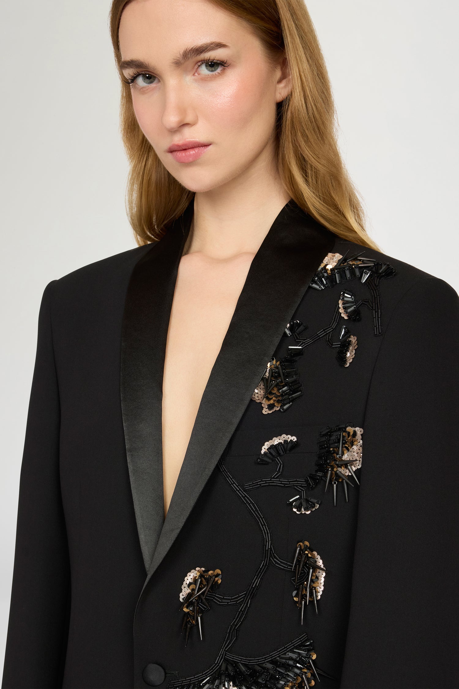 Embroidered Ramage Smoking Blazer
