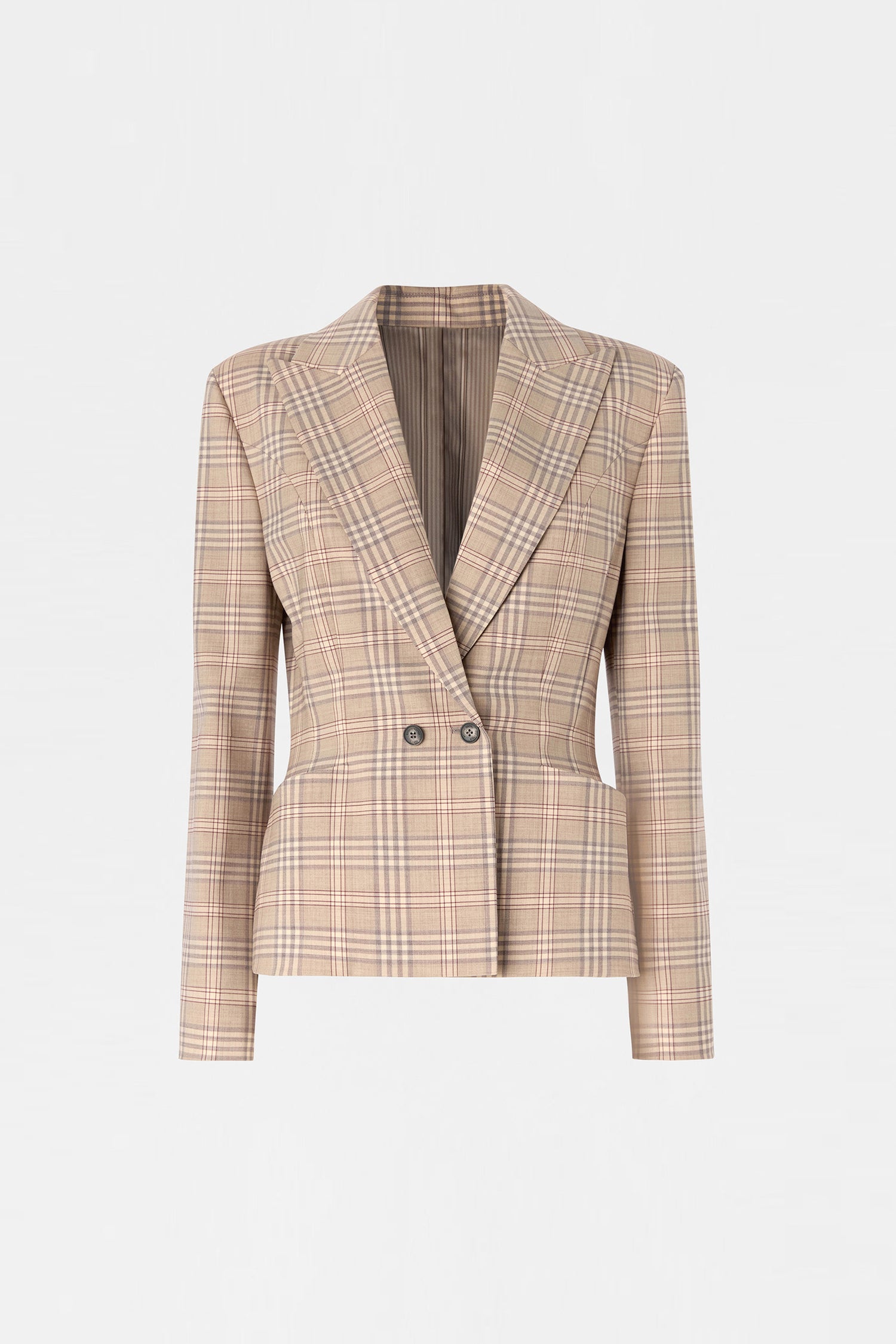 Blazer Sartoriale in Tartan Beige