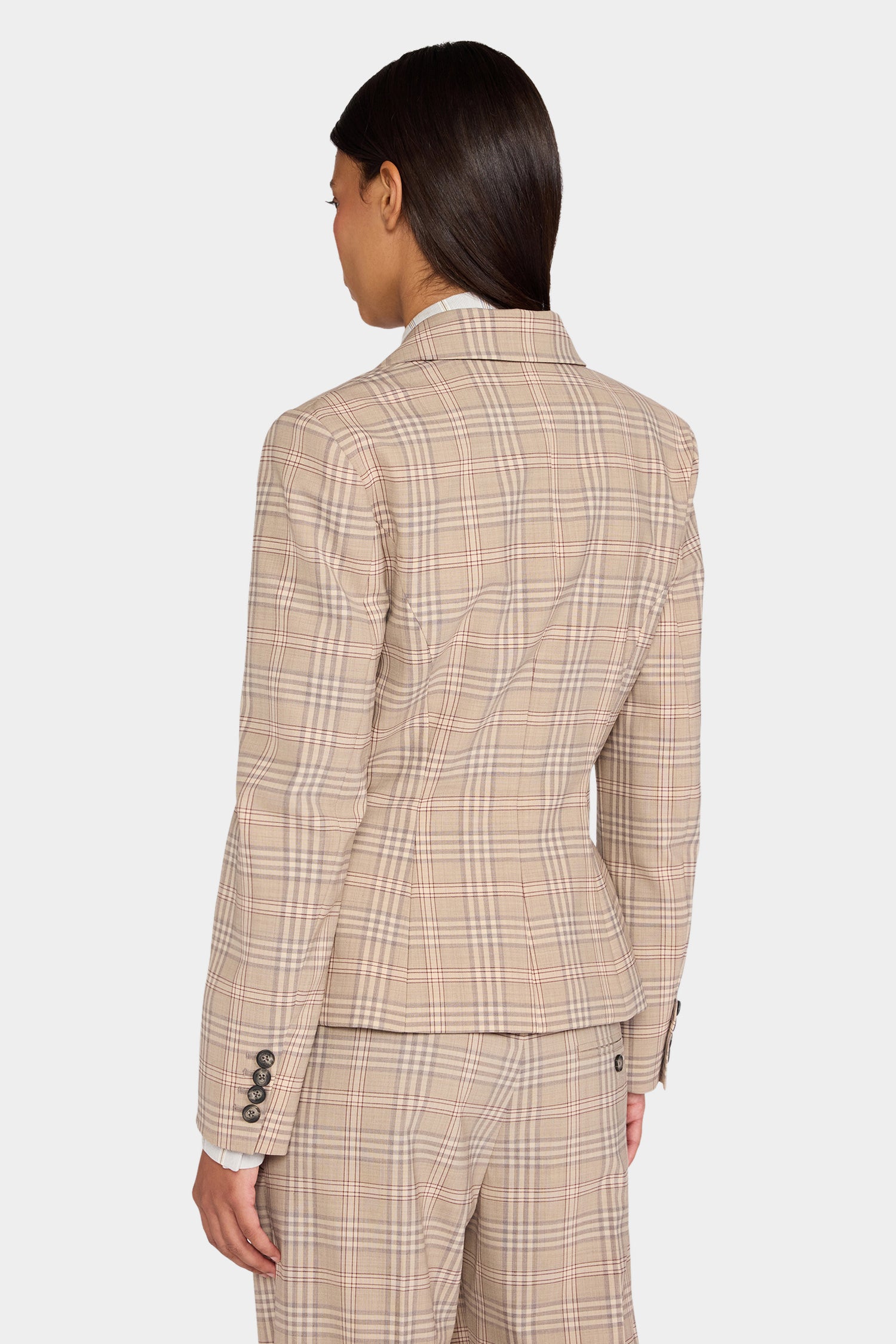 Blazer Sartoriale in Tartan Beige