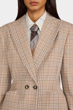 Blazer Sartoriale in Tartan Beige