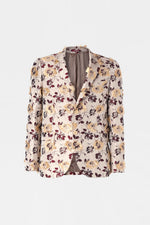 Frayed Floral Jacquard Blazer