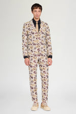 Frayed Floral Jacquard Blazer