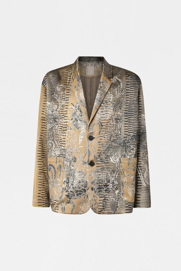 Gold Jacquard Deconstructed Jacket