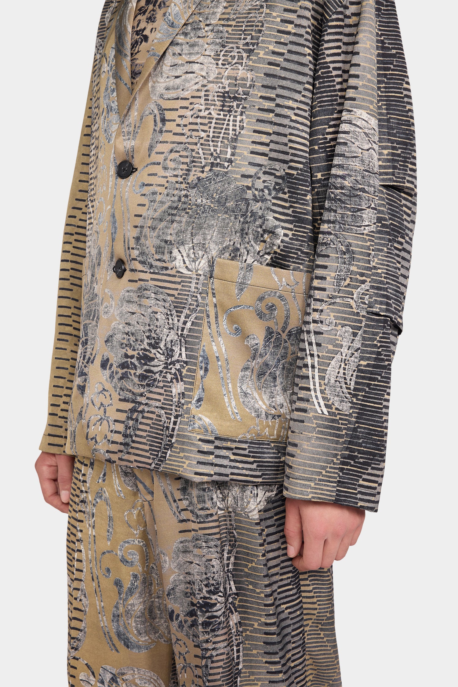 Gold Jacquard Deconstructed Jacket