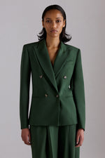 Blazer doppiopetto in lana vergine stretch