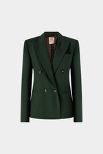 Blazer doppiopetto in lana vergine stretch