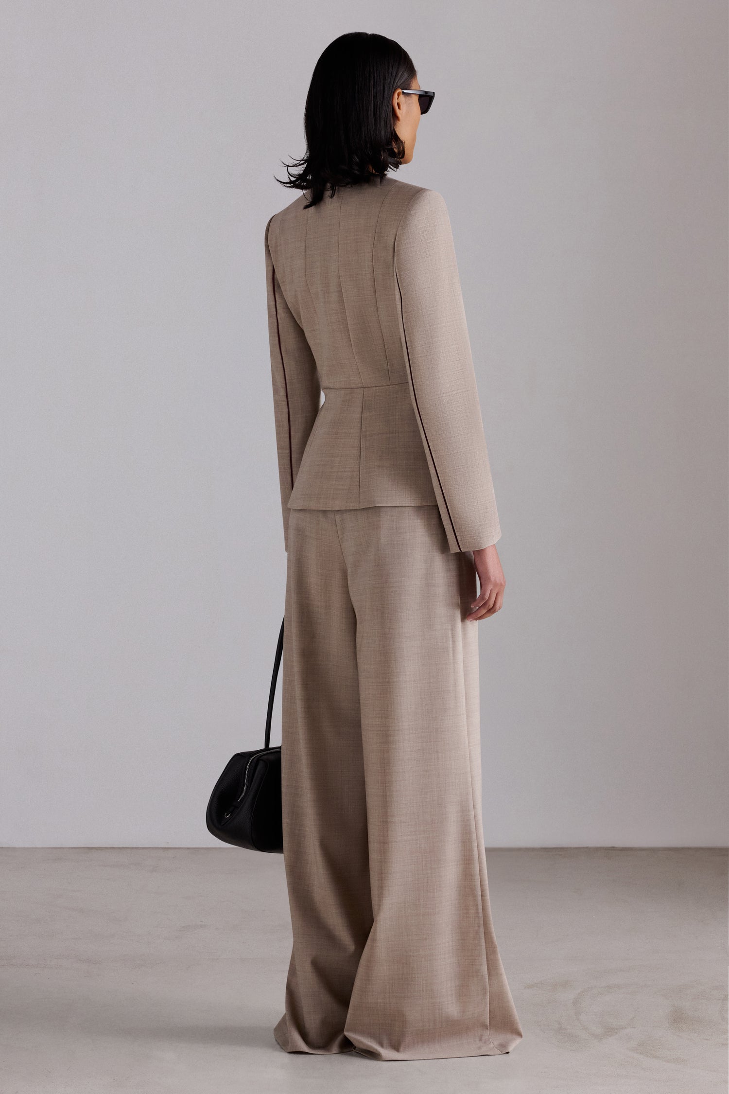 Sand Mélange Structured Jacket