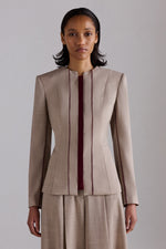 Sand Mélange Structured Jacket