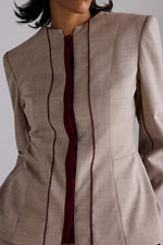 Sand Mélange Structured Jacket