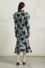 Embossed Rose Structured Jacket
