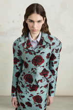 Embossed Rose Structured Jacket