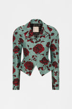 Embossed Rose Structured Jacket